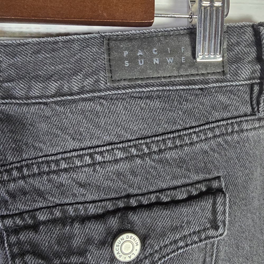 PacSun low rise bootcut jeans Y2K dark wash flare denim size 27 - Picture 5 of 7
